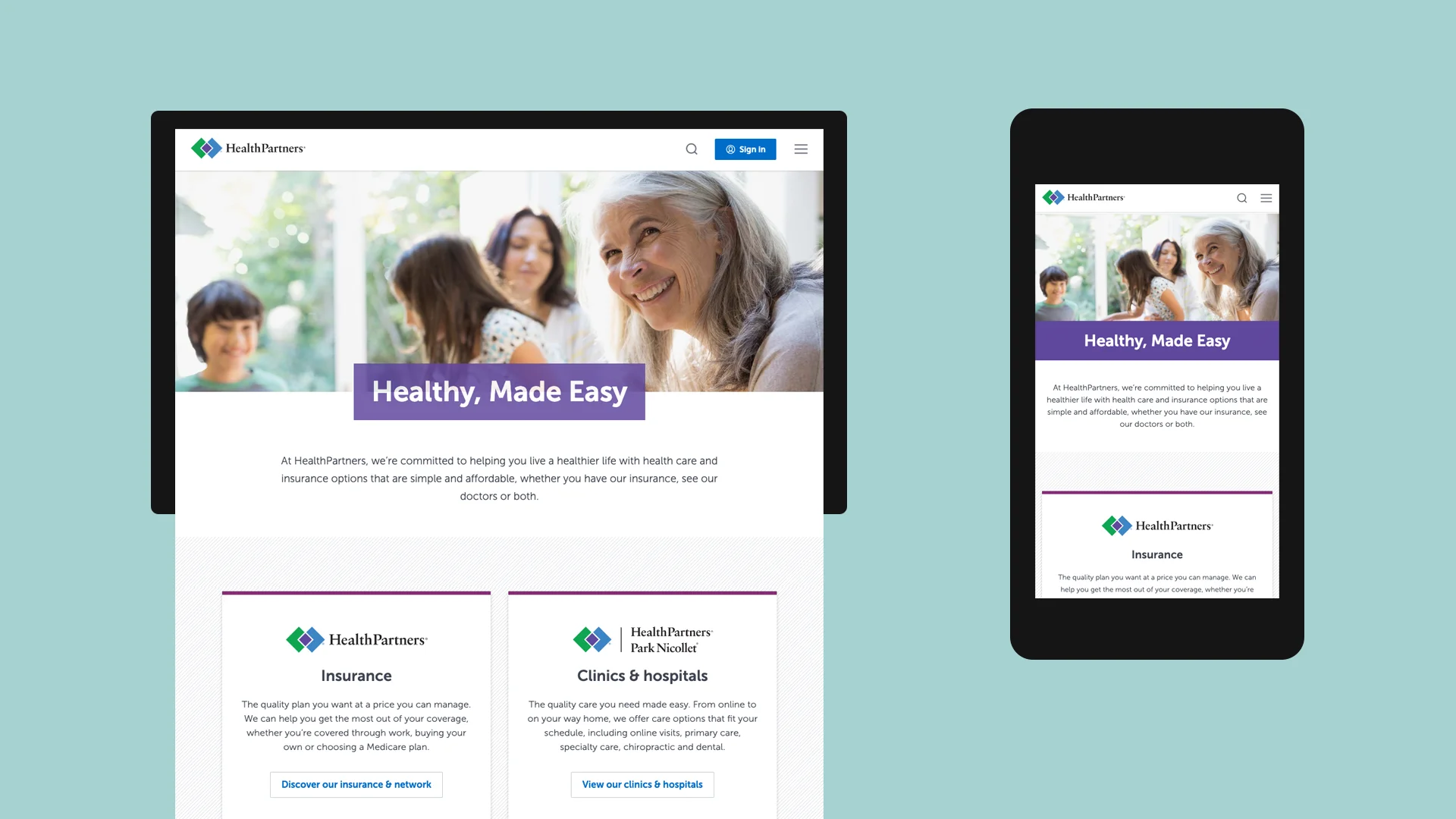 HealthPartners Global Site Redesign